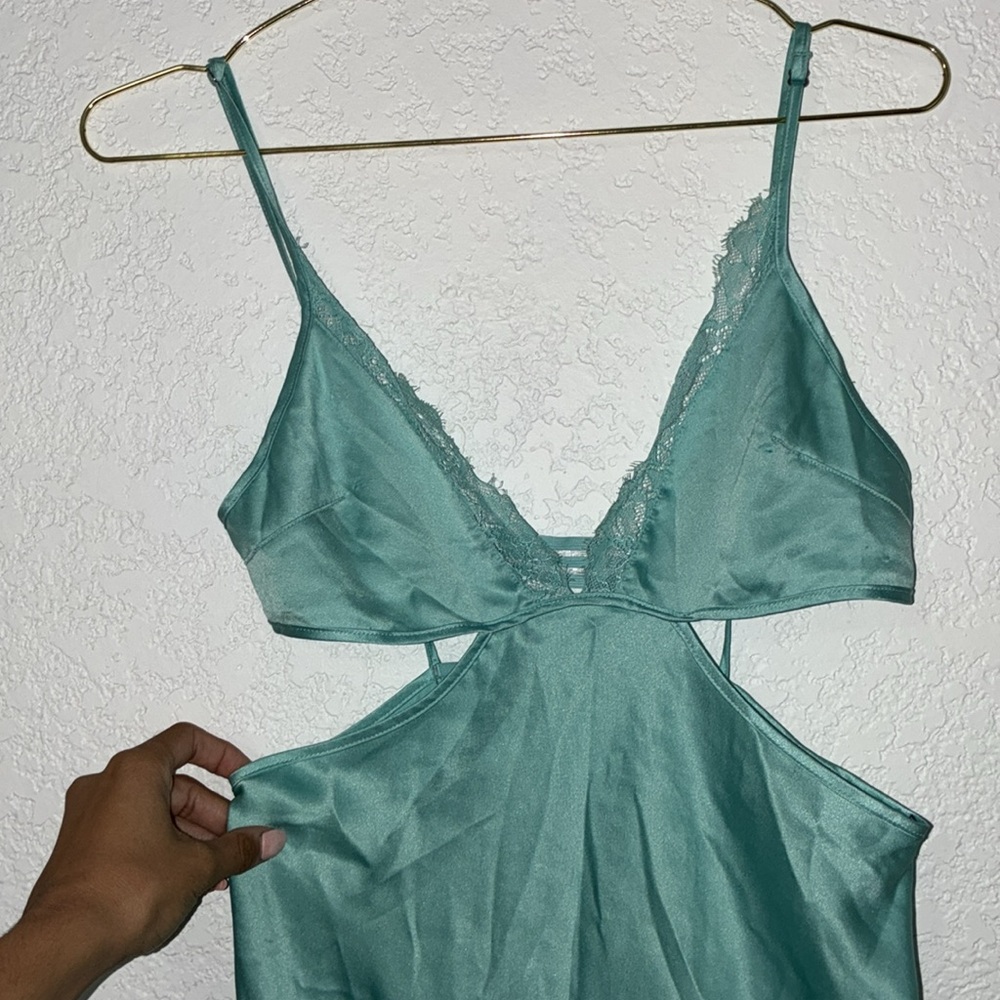 Victoria’s Secret Teal Cut Out Slip Dress